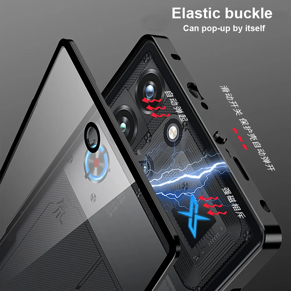 Luxury Aluminum Alloy Frame Metal Bumper Case with Clear Tempered Glass Back