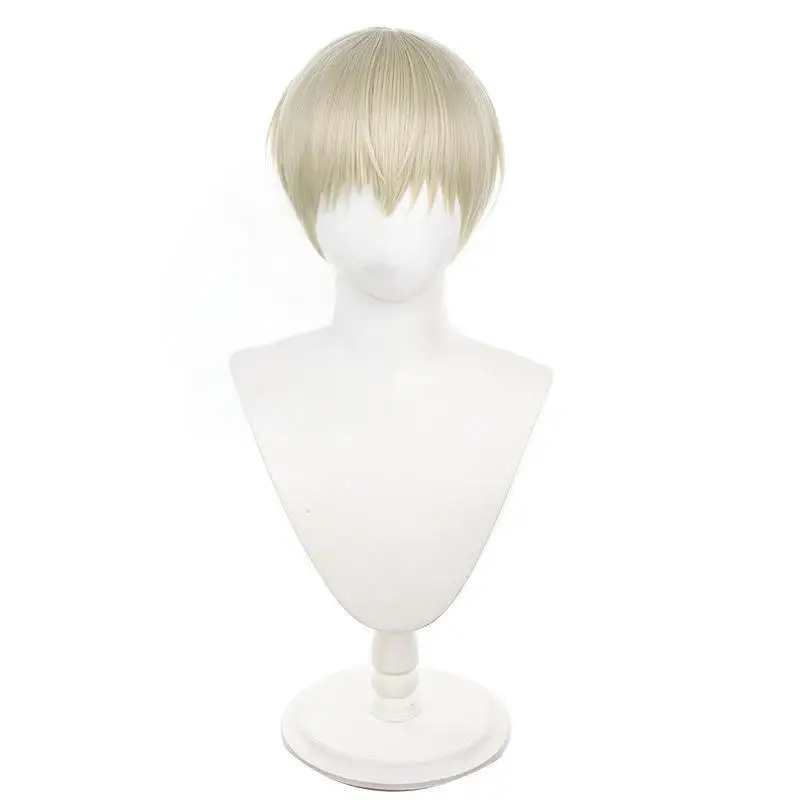 L-email wig Synthetic Hair Anime Wind Breaker Ren Kaji Cosplay Wig 30cm Short Hair Wigs Heat Resistant Wig 2