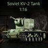 1:16 Henglong 3949-1 Soviet KV-2 Rc Military Tracked Vehicle 7.0 Version Simulated Smoke Device Electric Tank Model 1