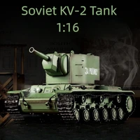 1:16 Henglong 3949-1 Soviet KV-2 Rc Military Tracked Vehicle 7.0 Version Simulated Smoke Device Electric Tank Model 1