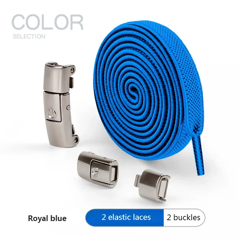 Press Lock No-Tie Gradient Elastic Shoelaces for Sneakers – Easy Fastening Shoe Accessories for Kids and Adults