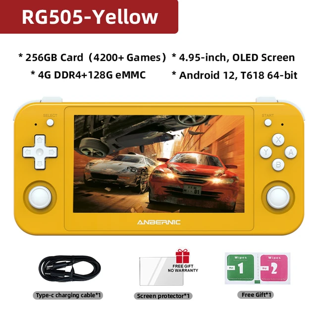 ANBERNIC RG505 New Handheld Game Console Android 12 4.95-inch OLED
