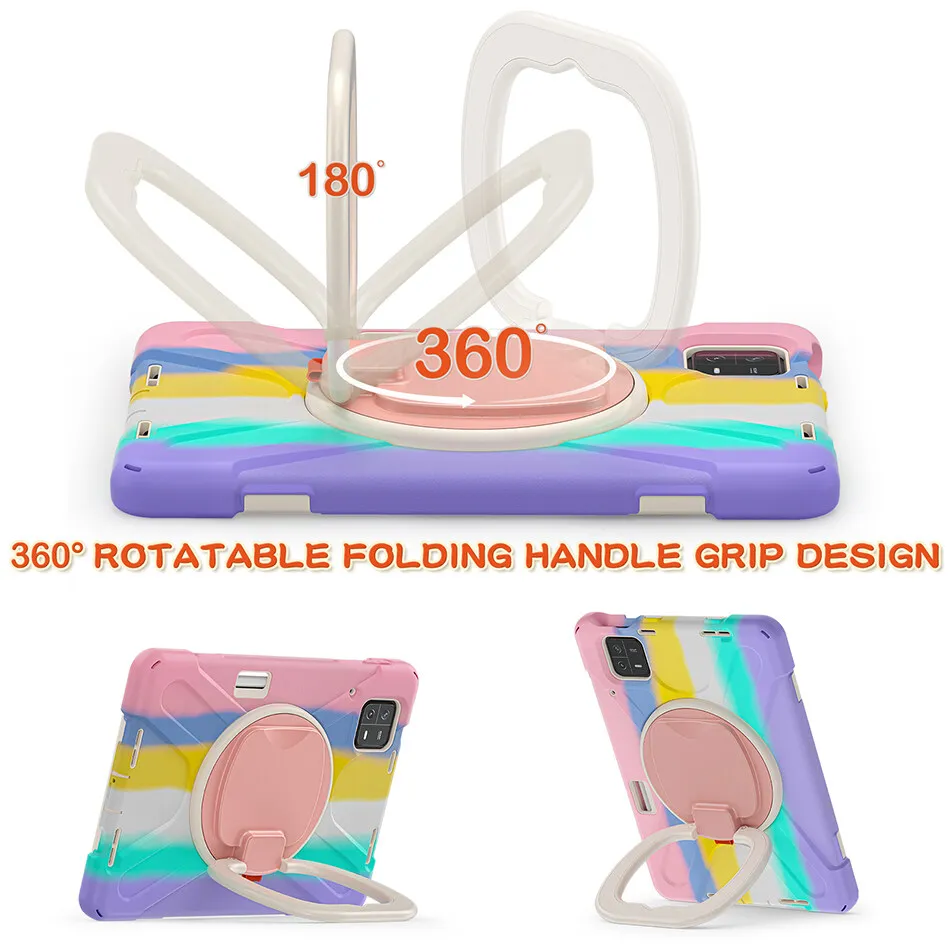 Capa de Silicone Durável para Xiaomi Pad Kids Kickstand Estável Capa Protetora para Mipad Pro Estojo à Prova de Choque com Alça e Slot para Lápis - Imagem 3
