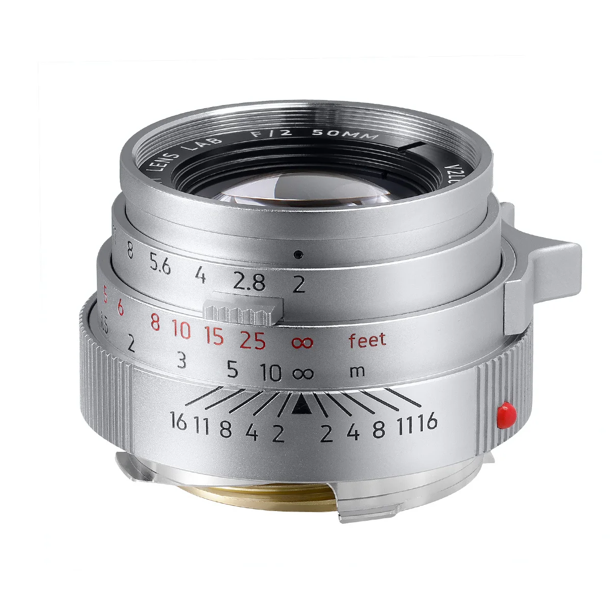 Light Lens Lab 50Mm F/2 F2 Elcan Leica M M6 M240 M9 M10 M11 M10P Nastro Cromo Nero Ottone Nudo
