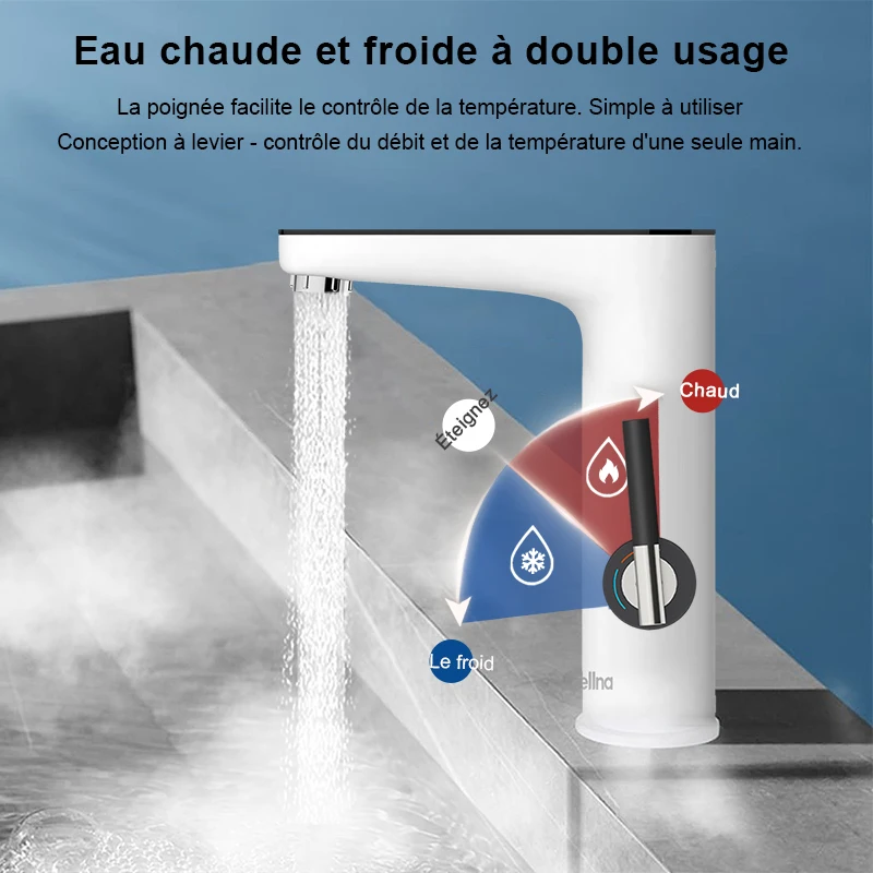 1pc 3200w Robinet D'eau Chaude Électrique Sans Réservoir Instantané Avec  Affichage Numérique, Chauffe-eau Électrique 2 En 1, Pour Cuisine De Salle  De Bain, 220v, Mode en ligne