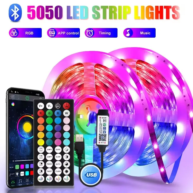 Tape Bluetooth Usb Led Light Strip 10M 15 Meters 5050 Smd 5V Rgb Flexible Led Lamp Ribbon Self-Adhesive Tv Led Backlight Diode 1 Tape Bluetooth Usb Led Light Strip 10M 15 Meters 5050 Smd 5V Rgb Flexible Led Lamp Ribbon Self-Adhesive Tv Led Backlight Diode 1
