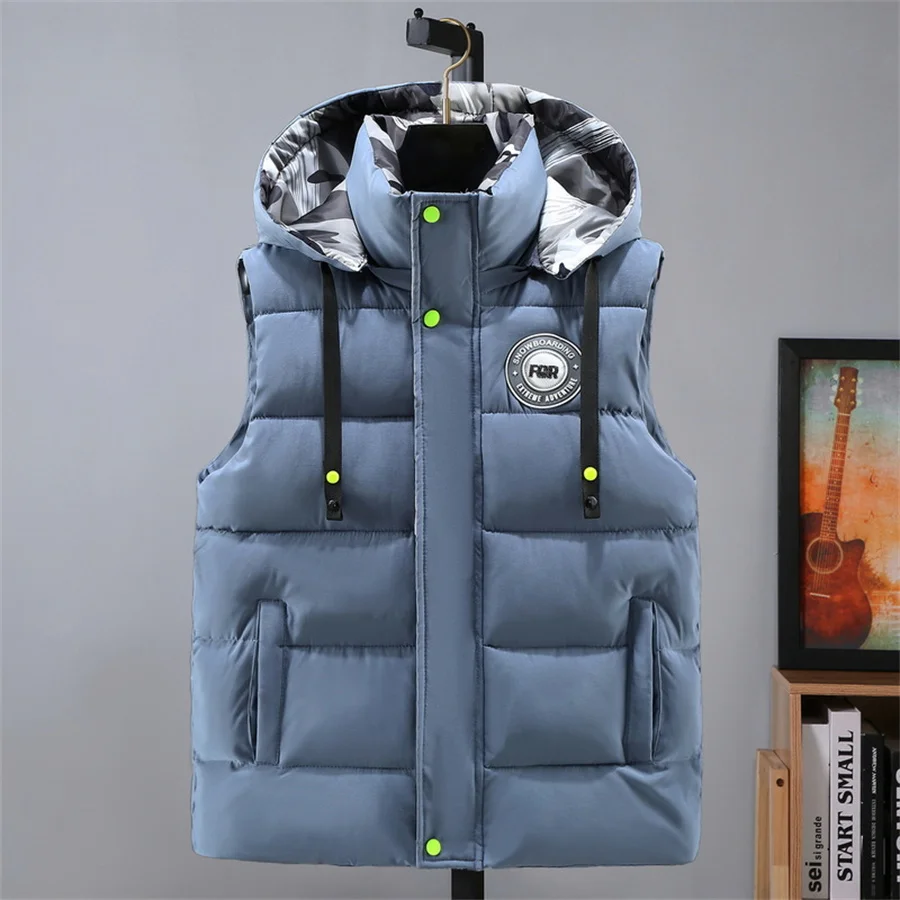 Men Winter Jackets Vests - Thick Sleeveless Jacket Coats - New Warm Waistcoat (T3M)