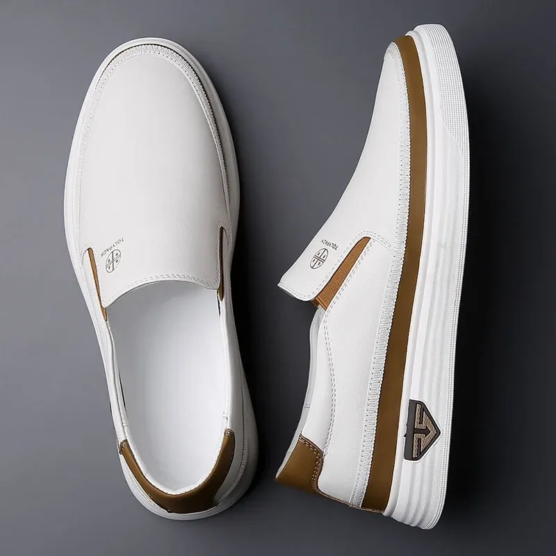 Men's Handmade Genuine Leather Casual Shoes 2024 New Luxury Brand Loafers Man Flats Comfortable Slip on Driving Shoes Moccasins 4