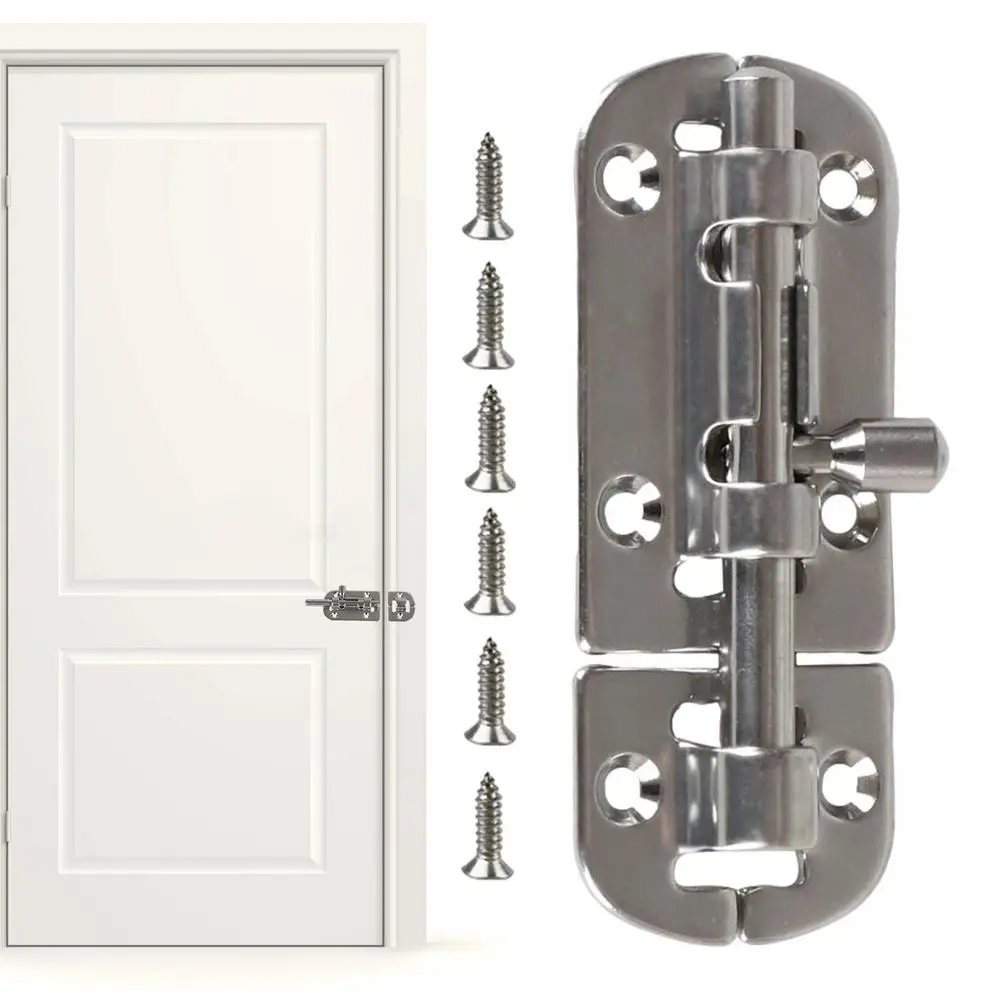 Description Picture 6 of itemBoat Bar Sliding Lock 316 Stainless Steel Slide Bolt Security Barrel Universal Marine Accessory For Window Door Hatch Cabinet