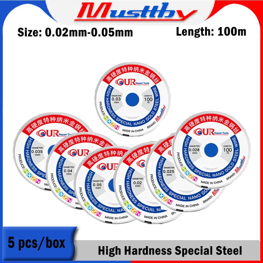 

Musttby 100pc 0.02 0.03 0.035MM NANO Alloy Steel Molybdenum Cutting Line LCD Screen Separation Diamond Wire Mobile Phone Repair