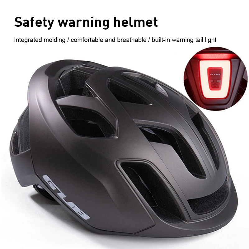 

3 Colors Helmet Large Air Holes Riding Equipment 245g With Taillights Convenient Charging Helmet Eps Foam + Pc Shell