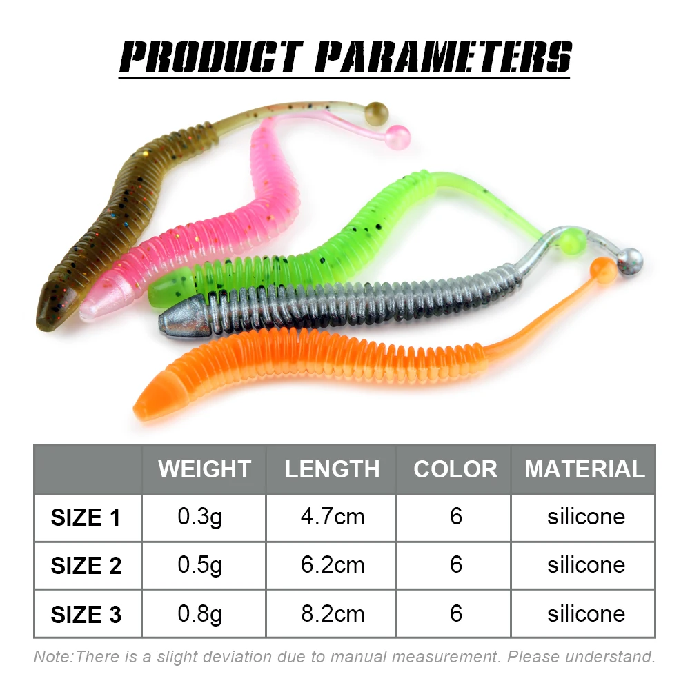 20PCS Mini Soft Fishing Lure 0.35g/3.5cm Small Ttail Worm Bait Wobbler Isca  Pesca Carp Artificial Bait Fishing Tackle - AliExpress