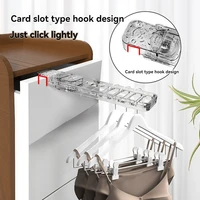 Wall Mounted Foldable Drying Rackwith suction Clothes Loop Hanger Rack Windproof clothes Dryer Invisible Wall Hanging Organizers 2