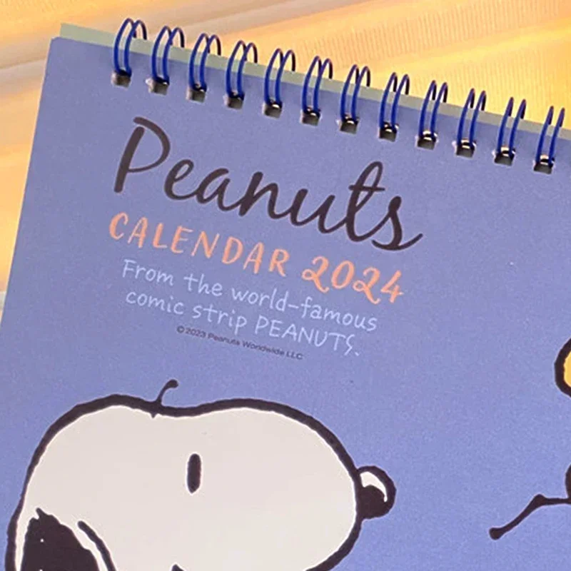2024 Snoopy Calendar Book New Datebook Peanuts Cartoon Happy New Year  Calendars Tabletop Ornament Kids Toy Pendent Desk Calendar - AliExpress