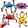 Glow in Dark Transformable Fidget Spinners Fingertip Gyro Toys Decompression Deformed Spinner Goodie Bag Suffers Party Favors 1