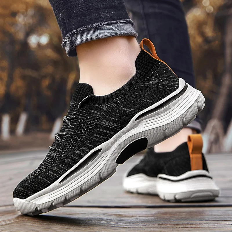 Men Casual Shoes Comfortable Mesh  Summer Breathable  Loafers Wide Slip On Walking  