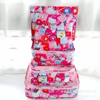 6PCS Sanrio hello kitty Cartoon handbag Travel Tote Bag Packing and Organizing Bag My Melody Cinnamon Dog Storage Bag 5