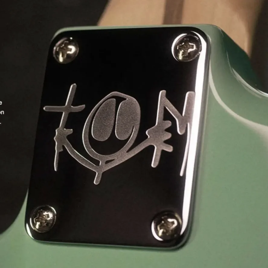 Chrome Neck Plate Strato Electric Guitar Tom Delonge