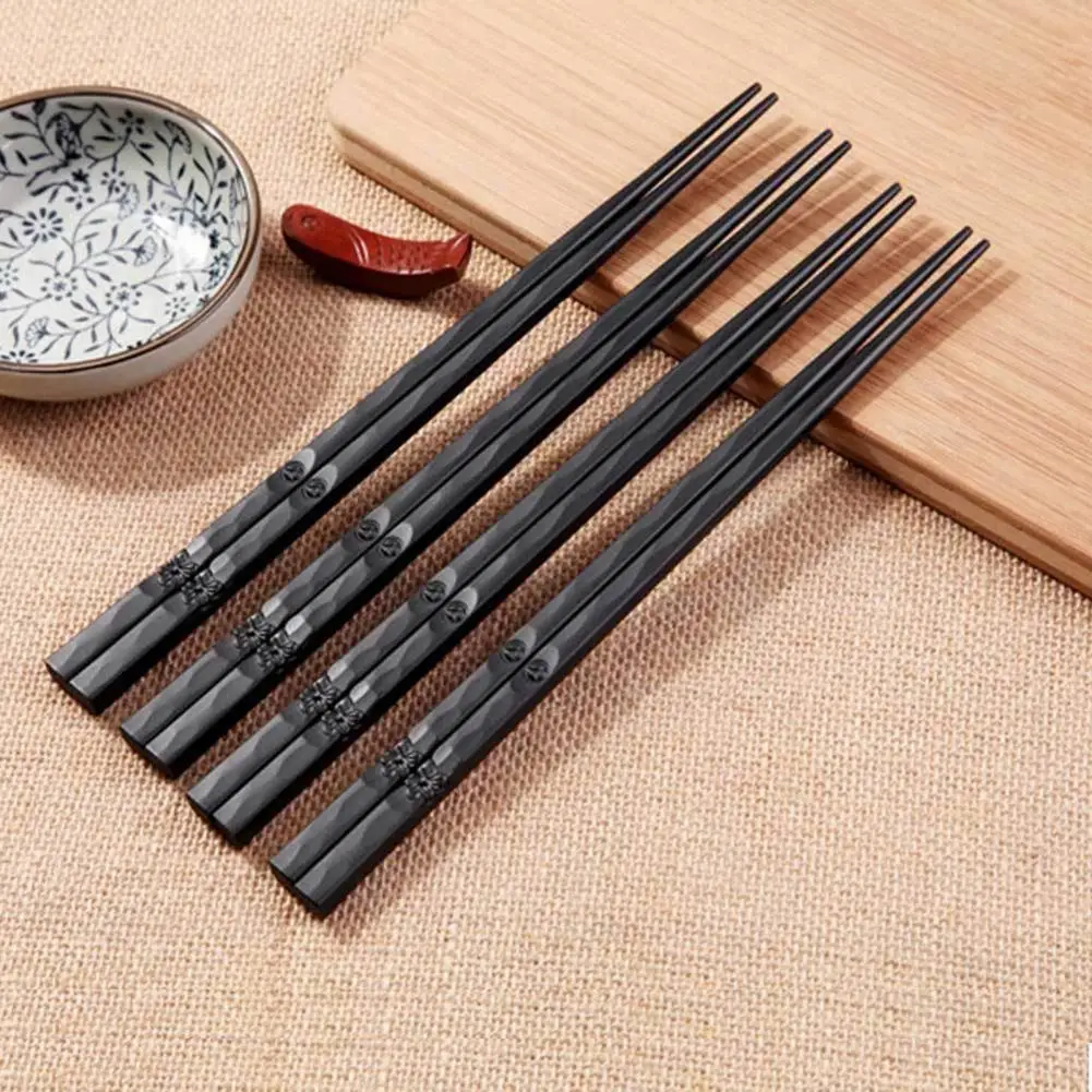 

1 Pair Alloy Japanese Chinese Chopsticks Unbending Anti-slip Pointed Handles Sushi Chopsticks For Home Tableware Palillos Chinos