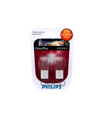 Лампа P21/5W VisionPlus 12V 21/5W BAY15d B2 Philips арт. 12499VPB2 |