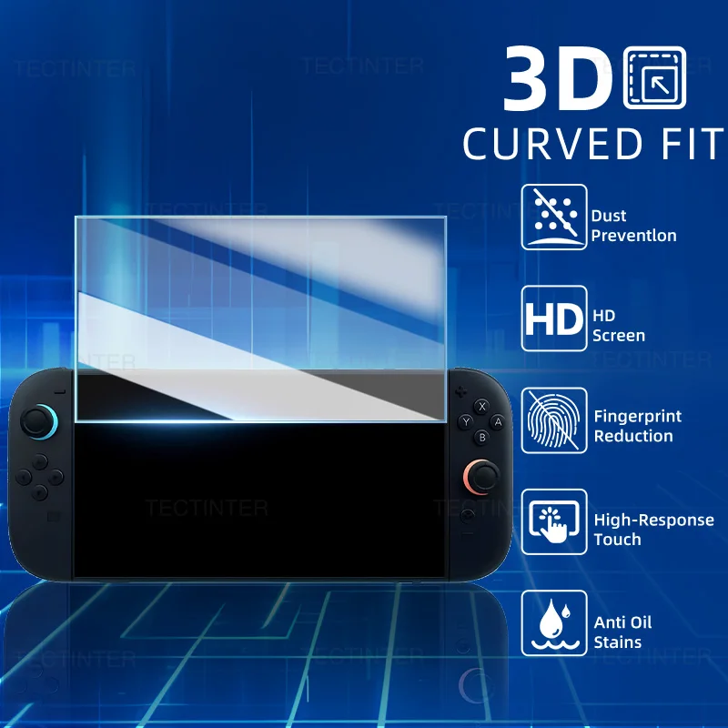 Premium Tempered Glass Screen Protector for Nintendo Switch - 9H Guard Protective Film