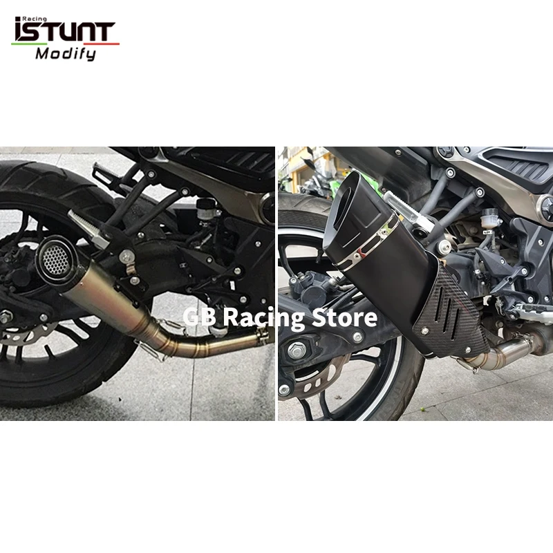 Slip On For Voge 300 AC Motorcycle Exhaust Muffler Modify Escape Moto Stainless Steel Middle Link Pipe Connect 51mm Muffler - Image 2