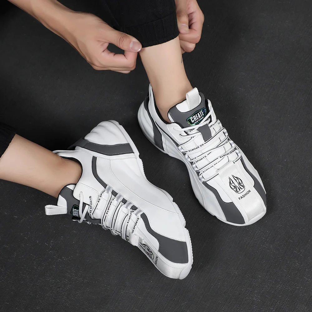 Роскошные дизайнерские мужские ежедневные повседневные совпадения смешанные цвета кормят причинную кожаную обувь.