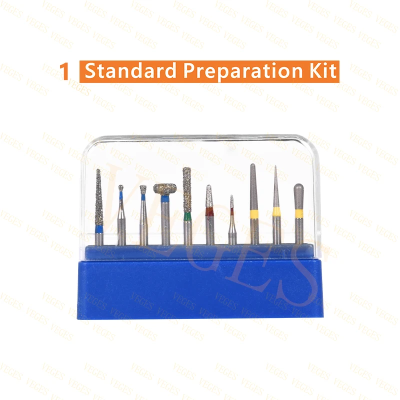 Dental Burs Set FG Diamond Burs Drills For High Speed handpiece Diamond Abrade Crown Cavity Preparation 10 pcs/box