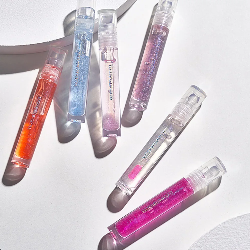 Mirror Water Lip Gloss Lip Glaze Transparent Glass Lip Oil Liquid Lipstick Lipgloss Moisturizing Natural High Gloss Lip Oil Care 4