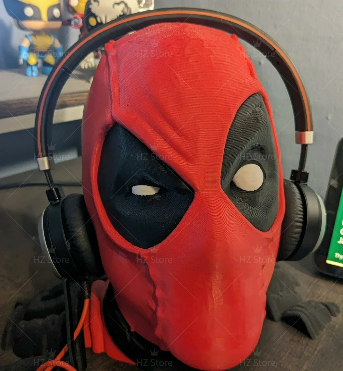 デッドプール ヘッドフォン ヘッド 3D プリント ヘッドフォン スタンド