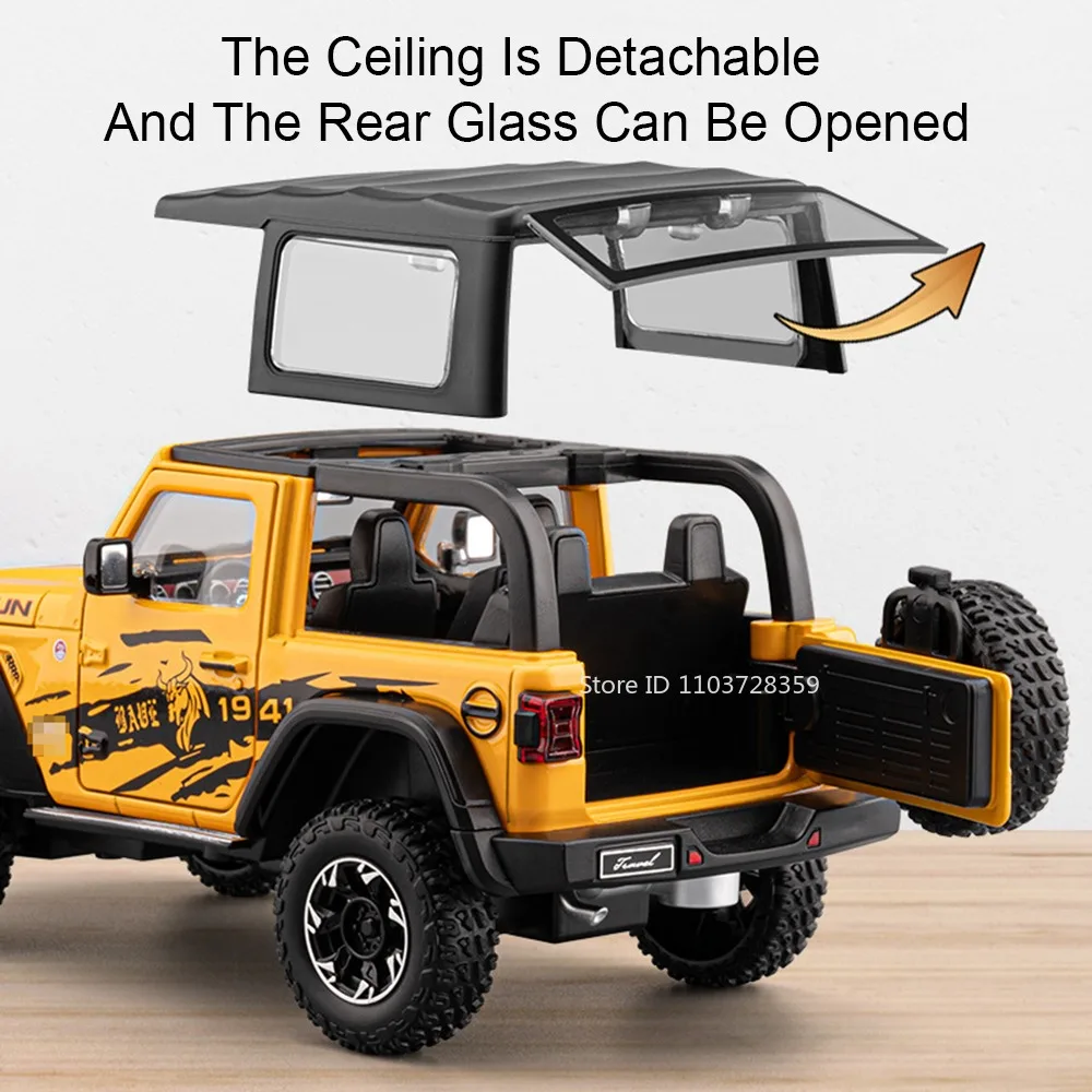 1:24 Scale Mammoth Off-Road Vehicle Diecast Toy with Sound and Light Features