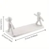 1pc Self-Adhesive Cartoon Figures Supported Plastic Shelf, No-Drill Bathroom Storage Rack, Kitchen Organizer for Spice Jars 6