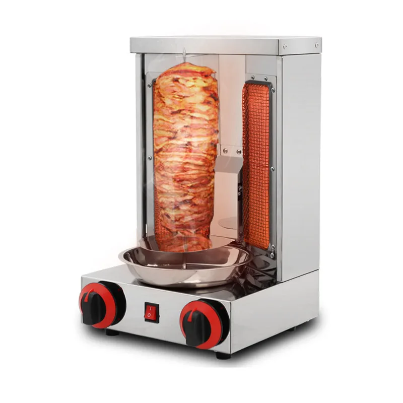 Vertical Rotating BBQ Grill LPG Gas Kebab Meat Rotisserie Machine Commercial Doner Meat Oven Shawarma 2