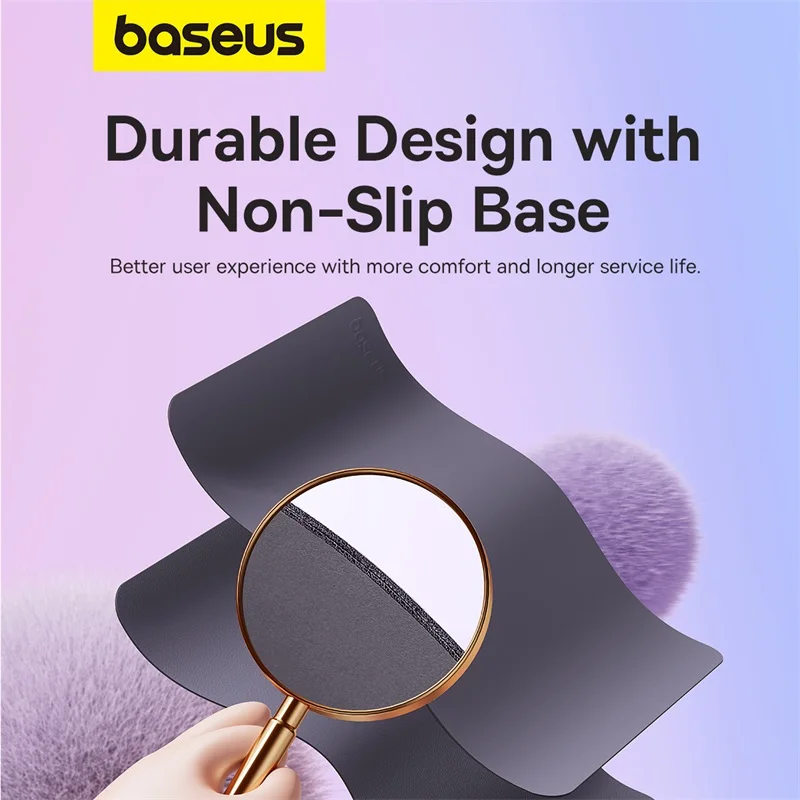 Baseus-couro pu Anti-slip Impermeável Mouse Mat Cor Simples Mouse Pad Material Escolar Acessórios de Escritório Mesa Grupo 26*21cm - Imagem 4