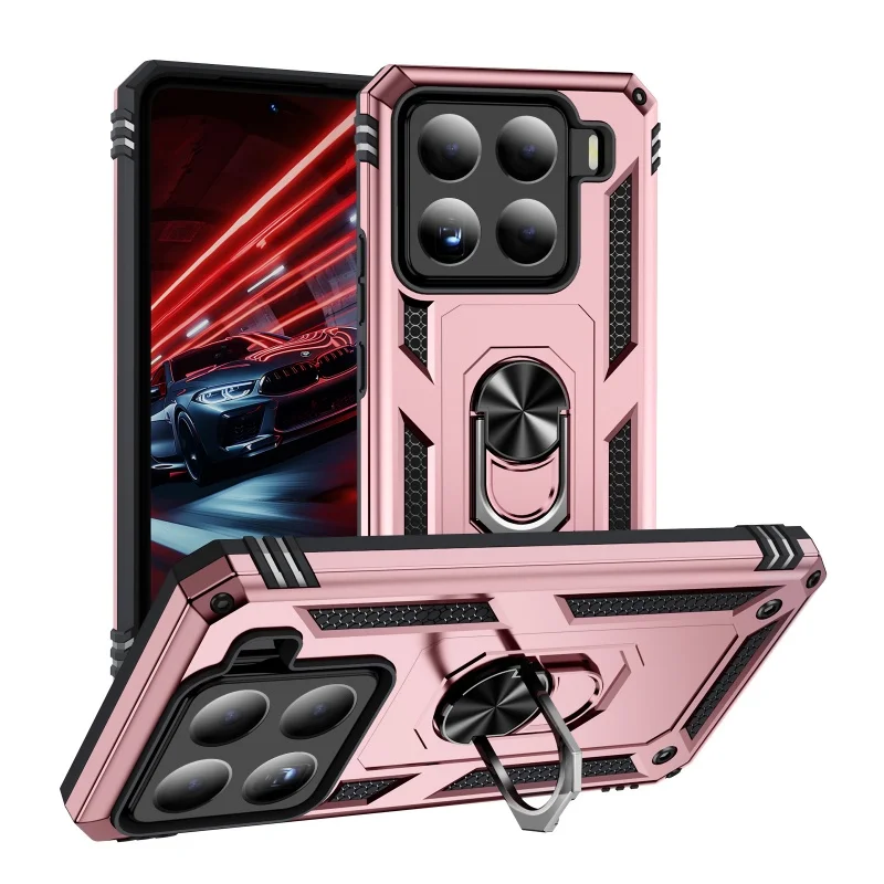 Shockproof Armor Bumper Case with Car Magnetic Holder Ring and Enhanced Protection