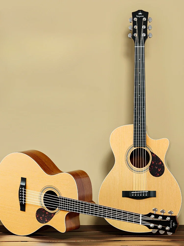 

F1 Guitar Beginner's Introduction Playing and Singing Single Board 41/40 Inch Electric Box Rounded Professional Wooden Guitar