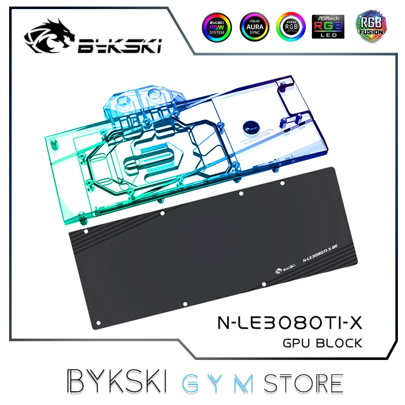 Bykski Gpu Water Block Per Leadtek Rtx 3080Ti Radiatore Per Scheda Grafica Hyper Brain Con Backplate,Vga Cooler Copper N-Le3080Ti-X