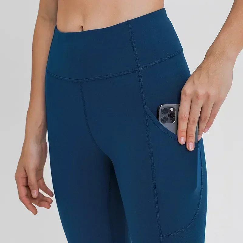 Lemon-Leggings deportivos de cintura alta para mujer, pantalones de Yoga con bolsillos laterales, estiramiento de cadera, adelgazamiento, Fitness, entrenamiento, 25