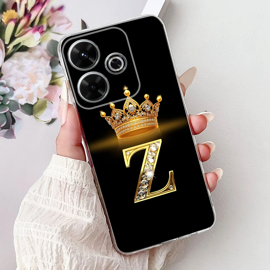 Stylish Clear Silicone TPU Phone Case with Letter Design