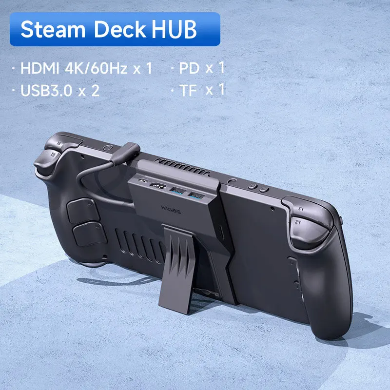 

Steam Deck Game Console Base USB Type C HUB To 4K 60Hz HDMI RJ45 1000M PD 60W Fast Charging Switch Docking Docking Station Stand