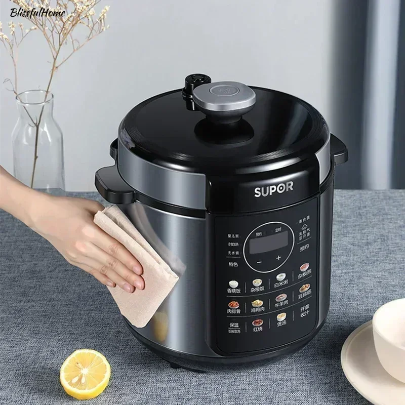 Shortened title: New 5L electric pressure cooker. Household. Double-bladder. Multifunctional. Reservation.