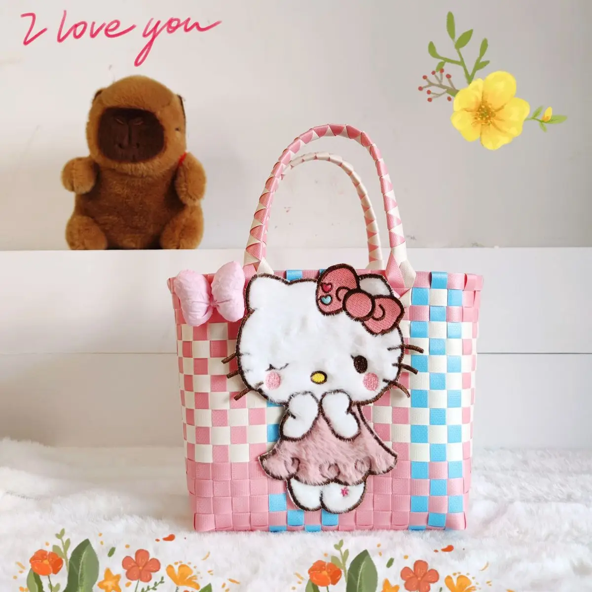 Hello Kitty Woven Handbag