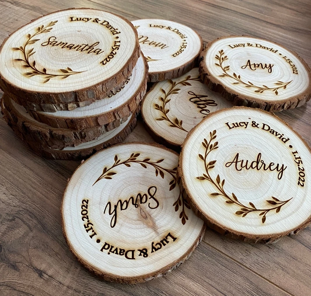 Personalized wedding favors engraved wedding favors rustic