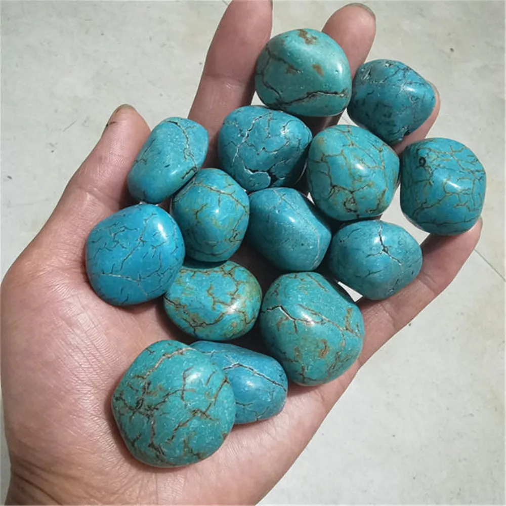 20-30mm High Quality Spiritual Products Gemstones Bulk Natural Blue Turquoise Tumbl Stone For Aquarium Decoration 5