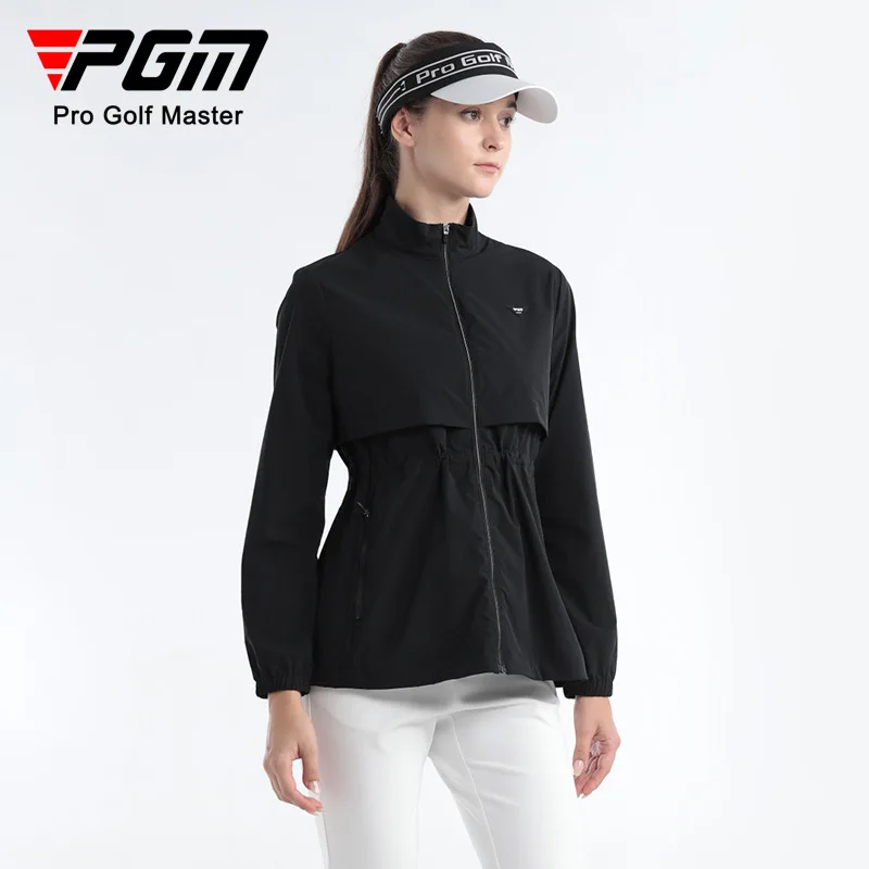 

Golf Women's Coat Clothing PGM Autumn and Winter Golf Warm Waist Stand up Collar Sports Coat Golf Supplies