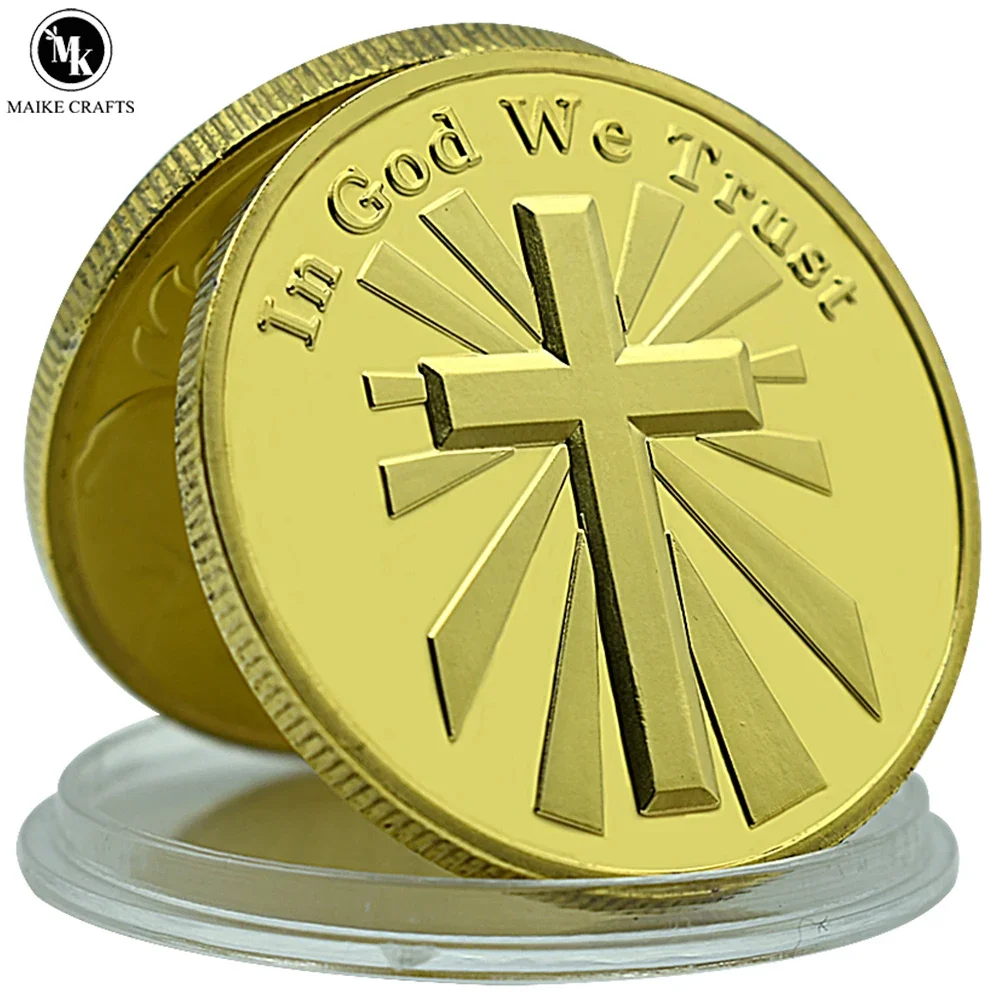 

In God We Trust Challenge Coin Demon VS God Home Decoration Gold Coin Commemorative Collection Gift