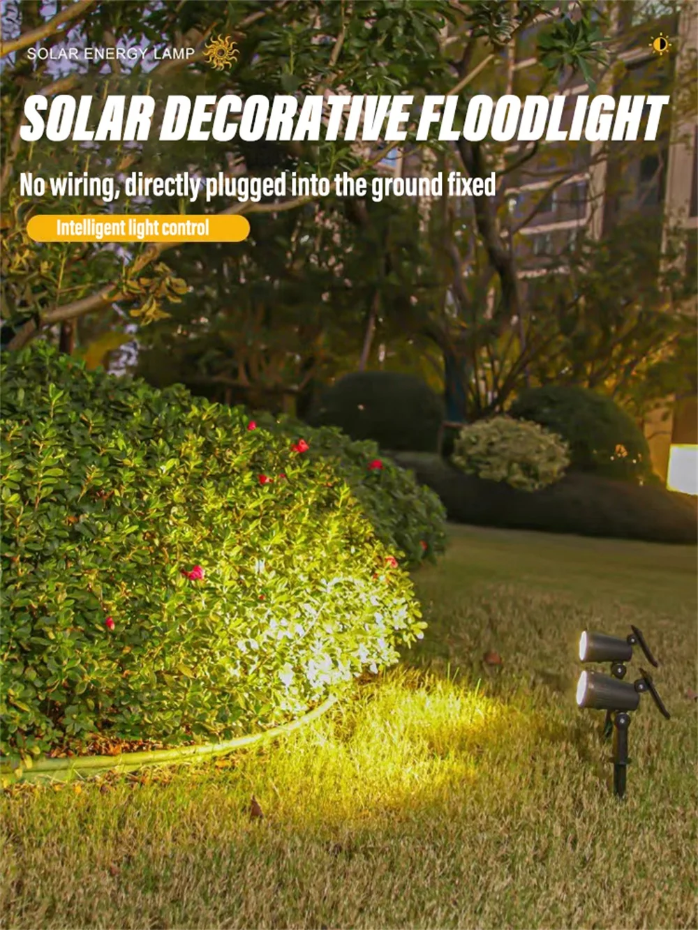 Description Picture 4 of itemOutdoor solar LED lawn lamp Plug-in lamp Garden landscape lamp Decorative colorful light Suitable for Garden Terrace Courtyard