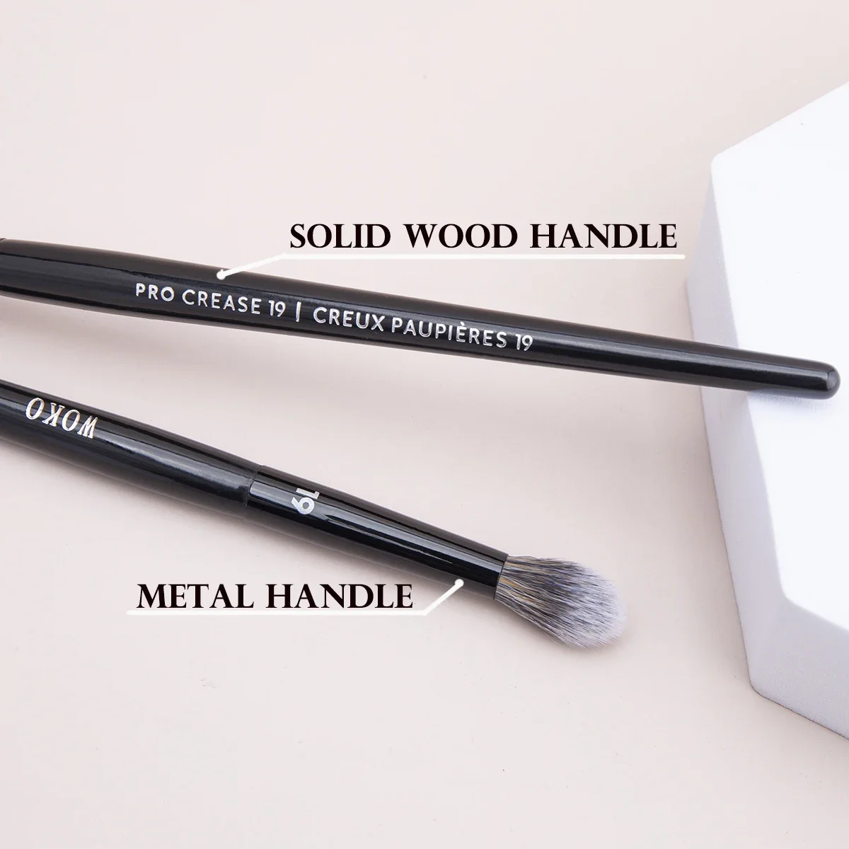 19 Crease Brush Professional Eyeshadow Crease Smudge Blending Makeup Brush Tapered Precise Eye Shadow Powder Crease Brush 4