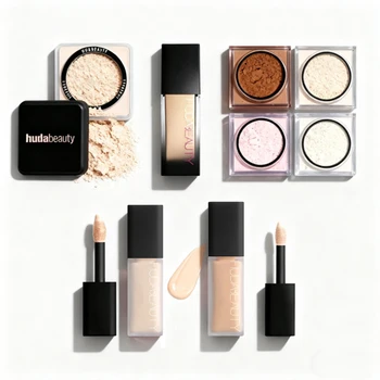 Hot Loose Powder Makeup Flawless Liquid Foundation Matte Eye Concealer Lasting Moisturizing Facial Makeup Breathable Cosmetics