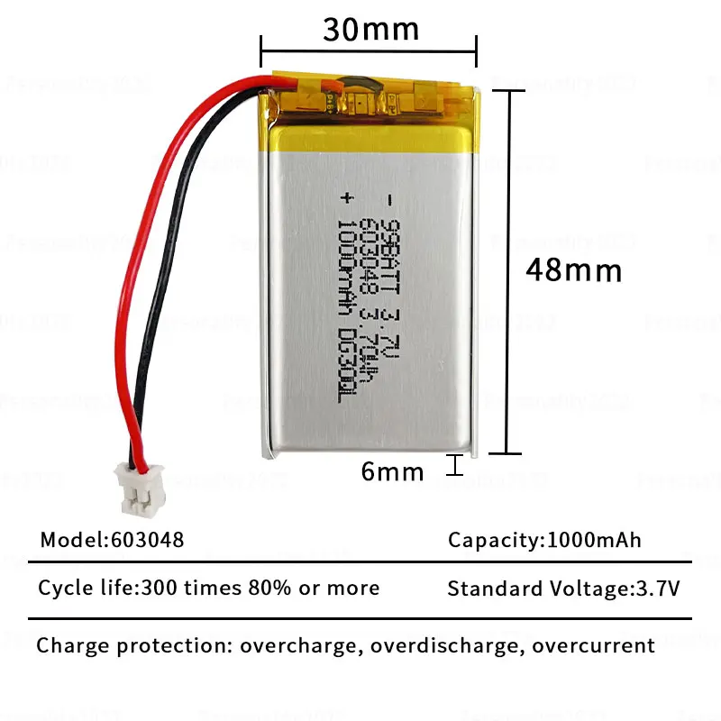 3.7V 1000mAh Rechargeable Lithium Batteries Polymer Cell For Game Console Controller Tendon Gun Bluetooth Headset